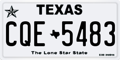 TX license plate CQE5483