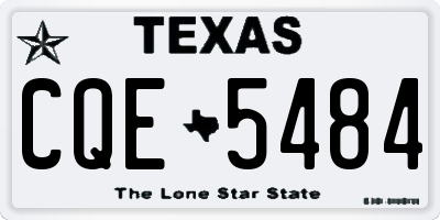 TX license plate CQE5484