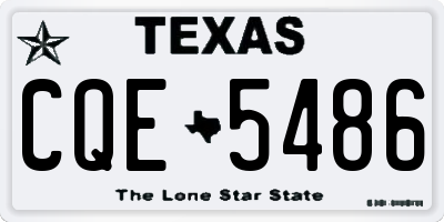 TX license plate CQE5486