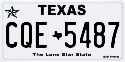 TX license plate CQE5487
