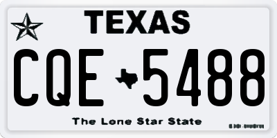 TX license plate CQE5488