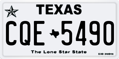 TX license plate CQE5490
