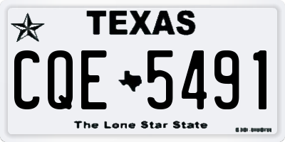 TX license plate CQE5491
