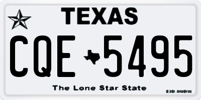 TX license plate CQE5495
