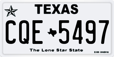 TX license plate CQE5497