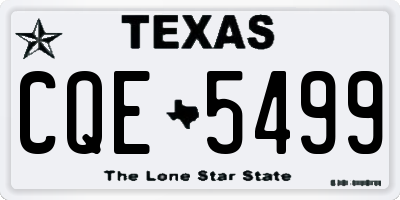 TX license plate CQE5499