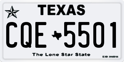 TX license plate CQE5501