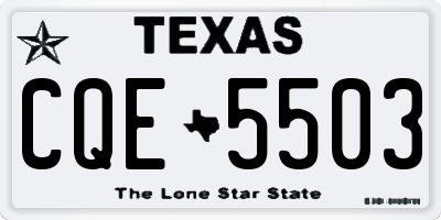 TX license plate CQE5503