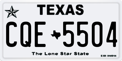 TX license plate CQE5504