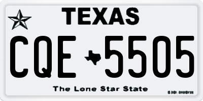 TX license plate CQE5505