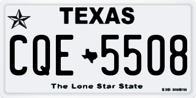 TX license plate CQE5508