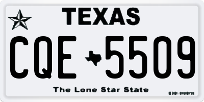 TX license plate CQE5509