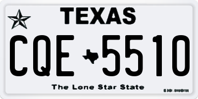 TX license plate CQE5510