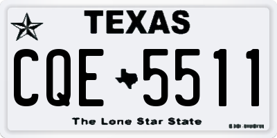 TX license plate CQE5511