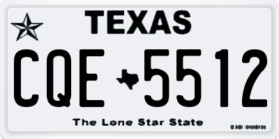 TX license plate CQE5512