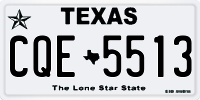 TX license plate CQE5513