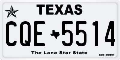 TX license plate CQE5514