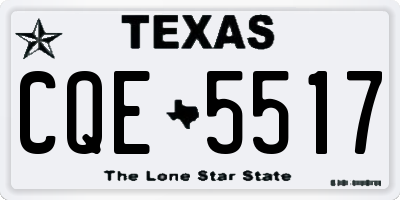 TX license plate CQE5517