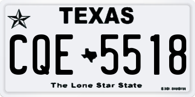 TX license plate CQE5518