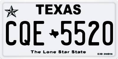 TX license plate CQE5520