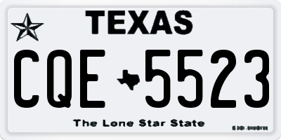 TX license plate CQE5523