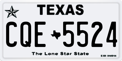 TX license plate CQE5524
