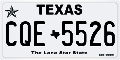 TX license plate CQE5526