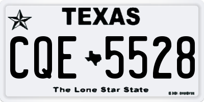 TX license plate CQE5528
