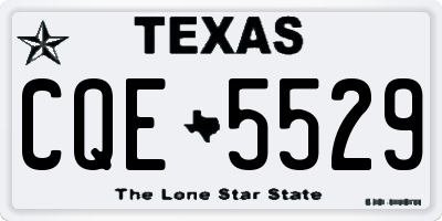 TX license plate CQE5529