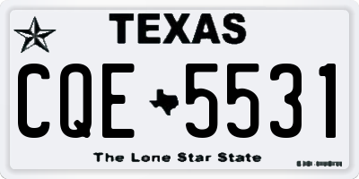TX license plate CQE5531