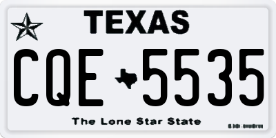 TX license plate CQE5535