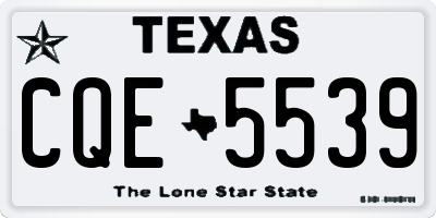 TX license plate CQE5539