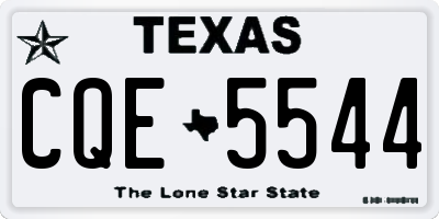 TX license plate CQE5544