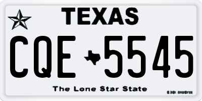 TX license plate CQE5545