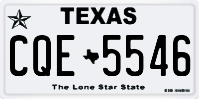 TX license plate CQE5546