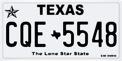 TX license plate CQE5548
