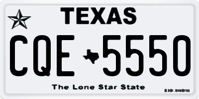 TX license plate CQE5550