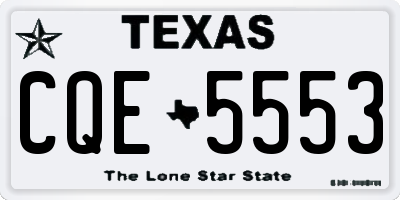 TX license plate CQE5553
