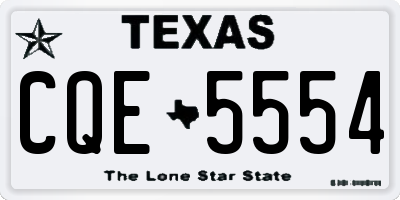 TX license plate CQE5554