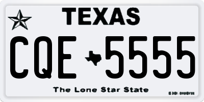 TX license plate CQE5555