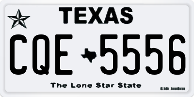 TX license plate CQE5556
