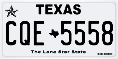 TX license plate CQE5558