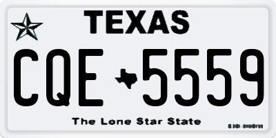 TX license plate CQE5559