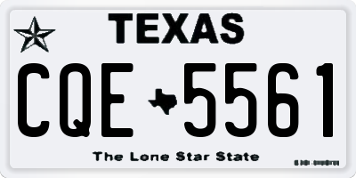 TX license plate CQE5561