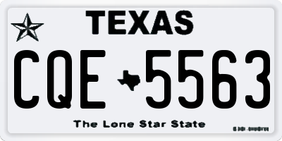 TX license plate CQE5563