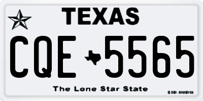TX license plate CQE5565