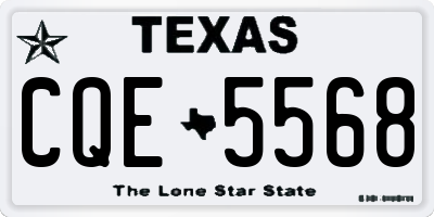 TX license plate CQE5568
