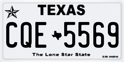 TX license plate CQE5569
