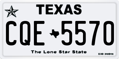 TX license plate CQE5570