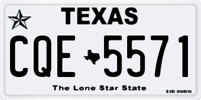 TX license plate CQE5571